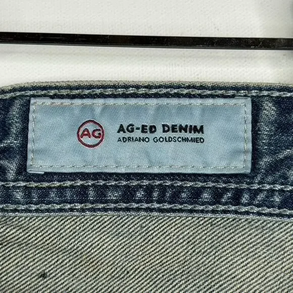 Adriano Goldschmied The Tellis Modern Slim Patched Distressed Jeans Mens 36